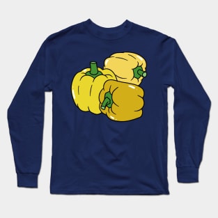 Three Yellow Bell Peppers Long Sleeve T-Shirt